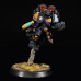 painted Black Templars Primaris captain with jump pack