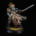 painted Black templars primaris captain with power sword