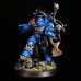 Ulthramarines Primaris captain in gravis armour with power fist